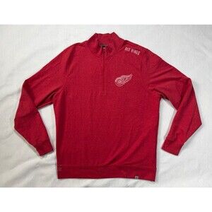 Detroit Red Wings 47 Forward 1/4 Zip Sz L Pullover